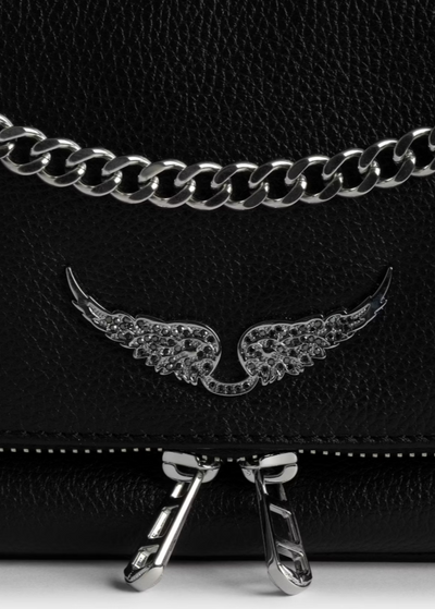 Zadig & Voltaire Classic Rock Grained Leather Bag Black