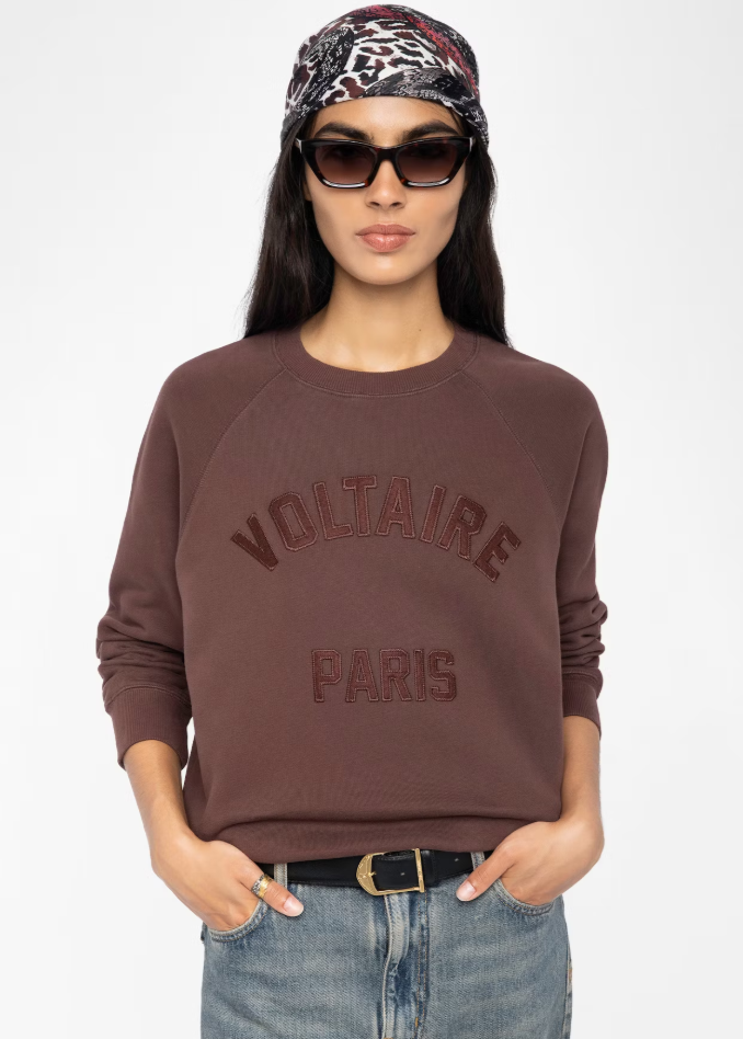 Zadig & Voltaire Upper Mo Voltaire Paris Crew Burgundy