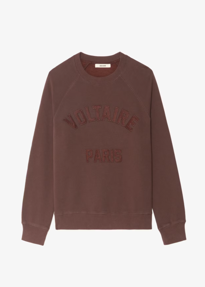 Zadig & Voltaire Upper Mo Voltaire Paris Crew Burgundy