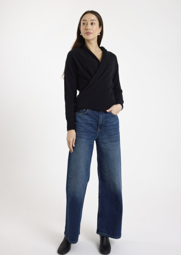 Brodie Valerie Multi Way Cashmere Cardigan Black