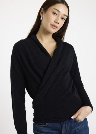 Brodie Valerie Multi Way Cashmere Cardigan Black