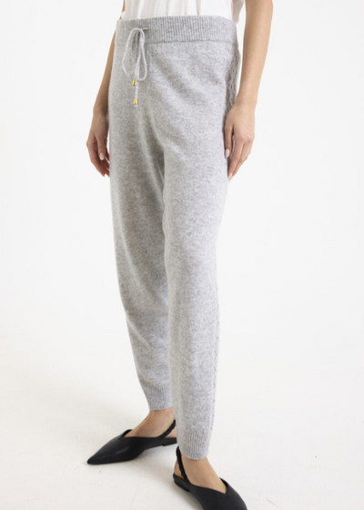 Brodie Luxe Cable Cashmere Jogger Super Grey