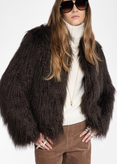 Zadig & Voltaire Freddie Coat Dark Chocolate
