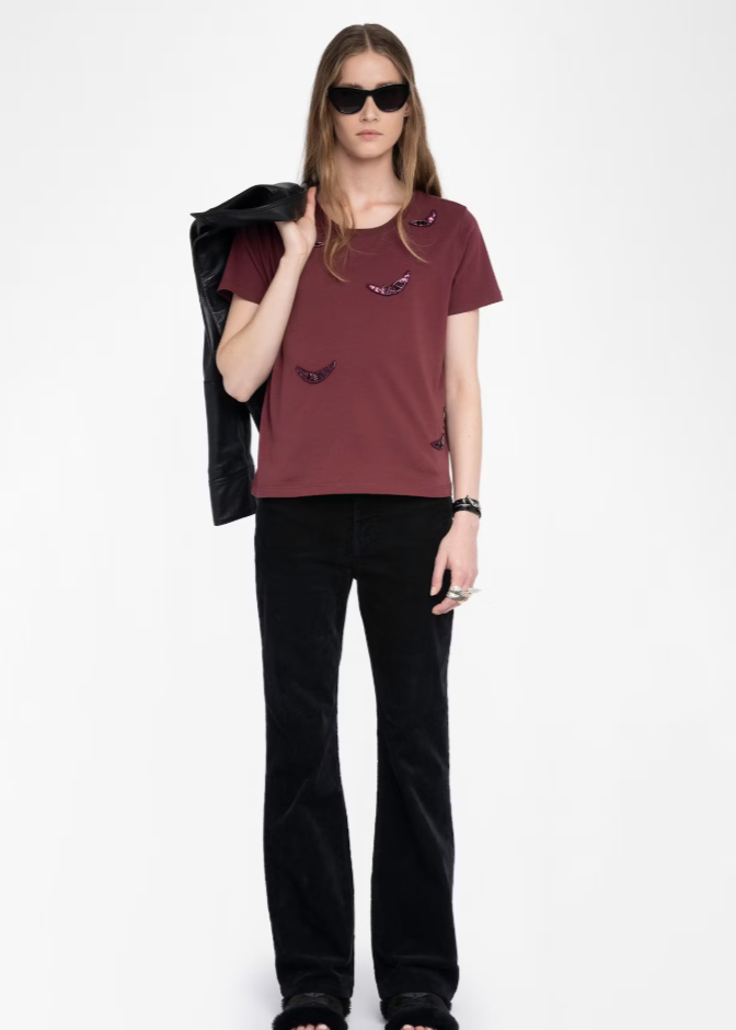 Zadig & Voltaire Alys T-shirt Burgundy