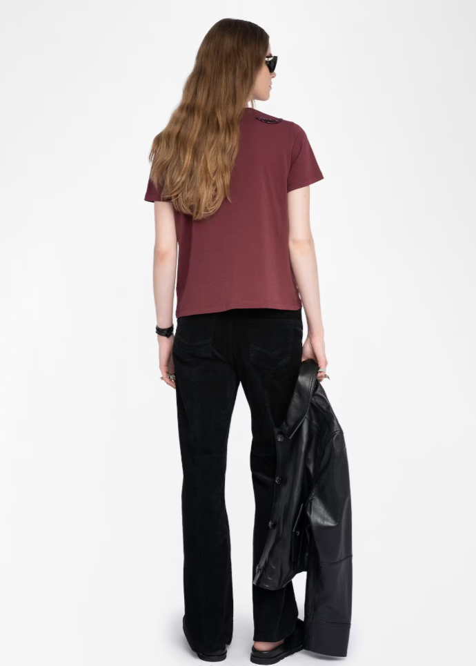 Zadig & Voltaire Alys T-shirt Burgundy