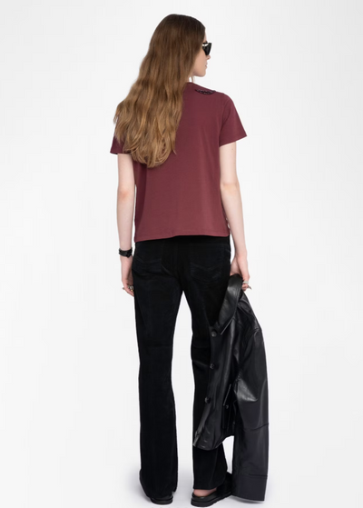 Zadig & Voltaire Alys T-shirt Burgundy
