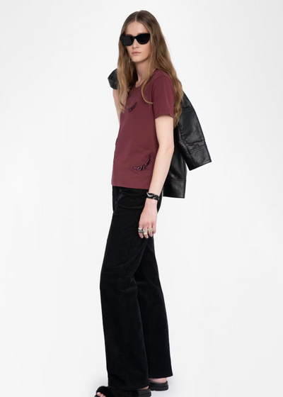 Zadig & Voltaire Alys T-shirt Burgundy