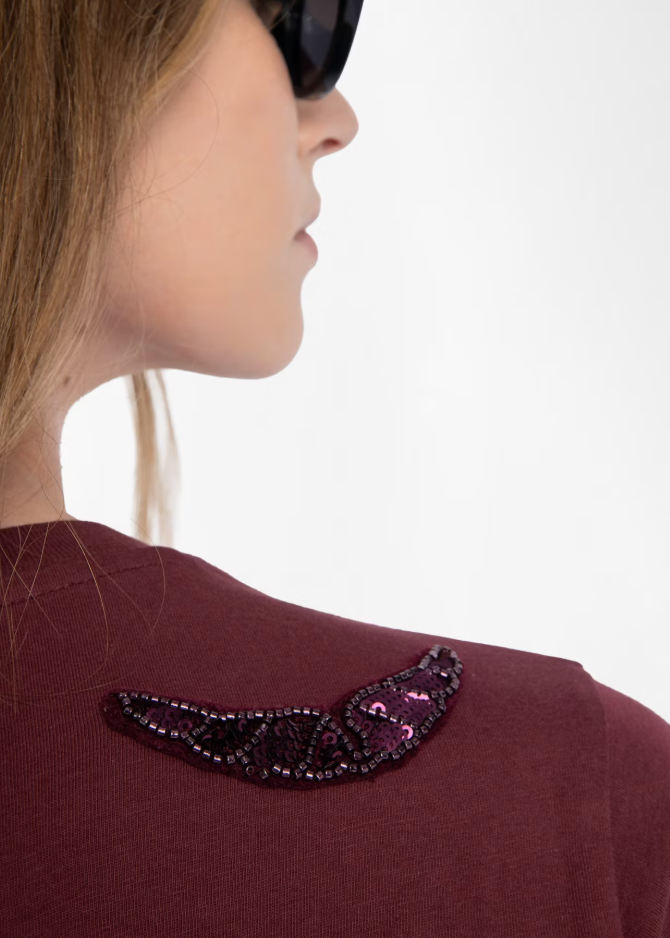 Zadig & Voltaire Alys T-shirt Burgundy