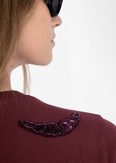 Zadig & Voltaire Alys T-shirt Burgundy