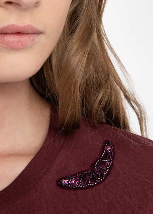Zadig & Voltaire Alys T-shirt Burgundy