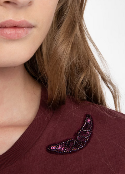 Zadig & Voltaire Alys T-shirt Burgundy