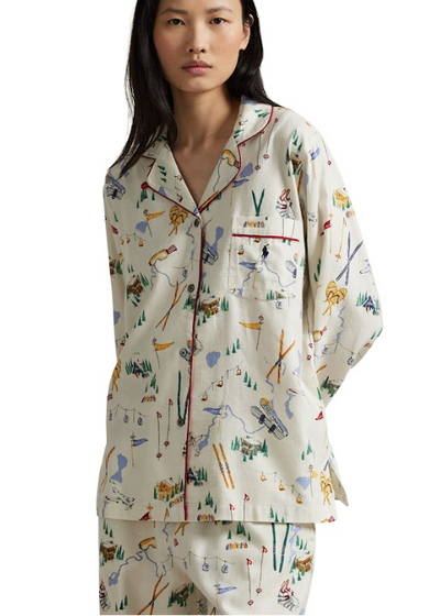 Polo Ralph Lauren Madison Pj Set Travel Ski Print