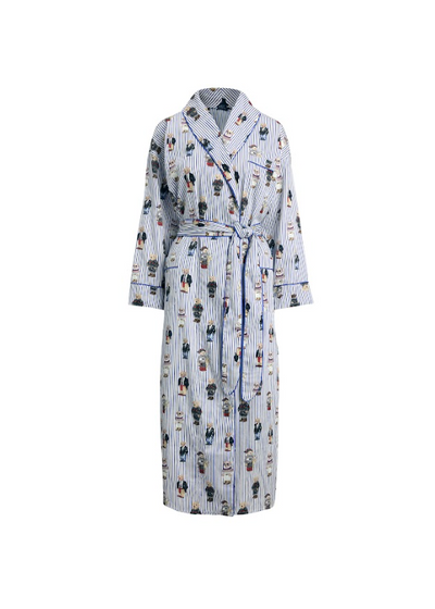 Polo Ralph Lauren Heritage Robe Allover Bear Snowfall Blue