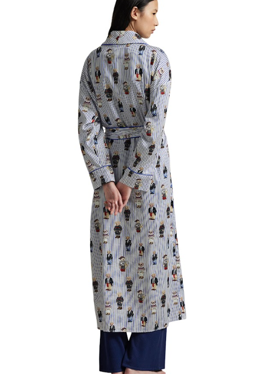 Polo Ralph Lauren Heritage Robe Allover Bear Snowfall Blue