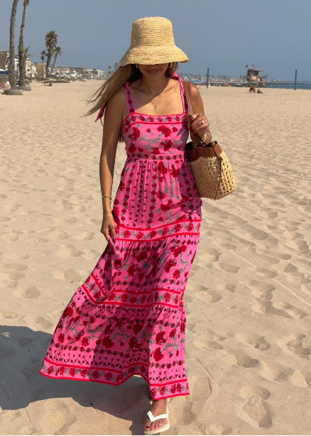 Beach Riot Charlotte Dress Redwood Floral – Shop The Pink Door