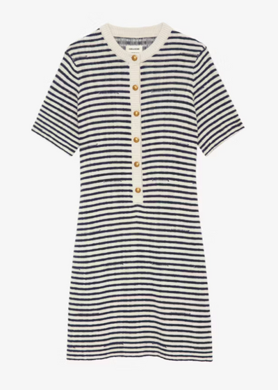 Zadig & Voltaire Tahoe Natural Stripe Knit Dress