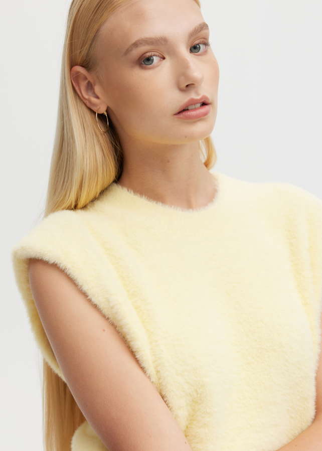 CHRLDR Vicki Vest Sweater Butter