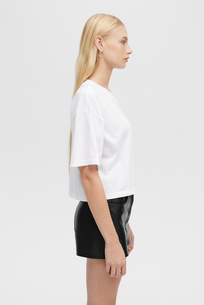 CHRLDR Blair Crop Tee White
