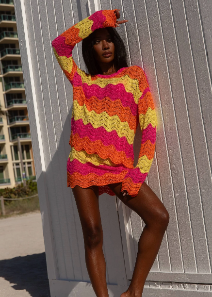 Beach Riot Beach Sweater Soleil Wave