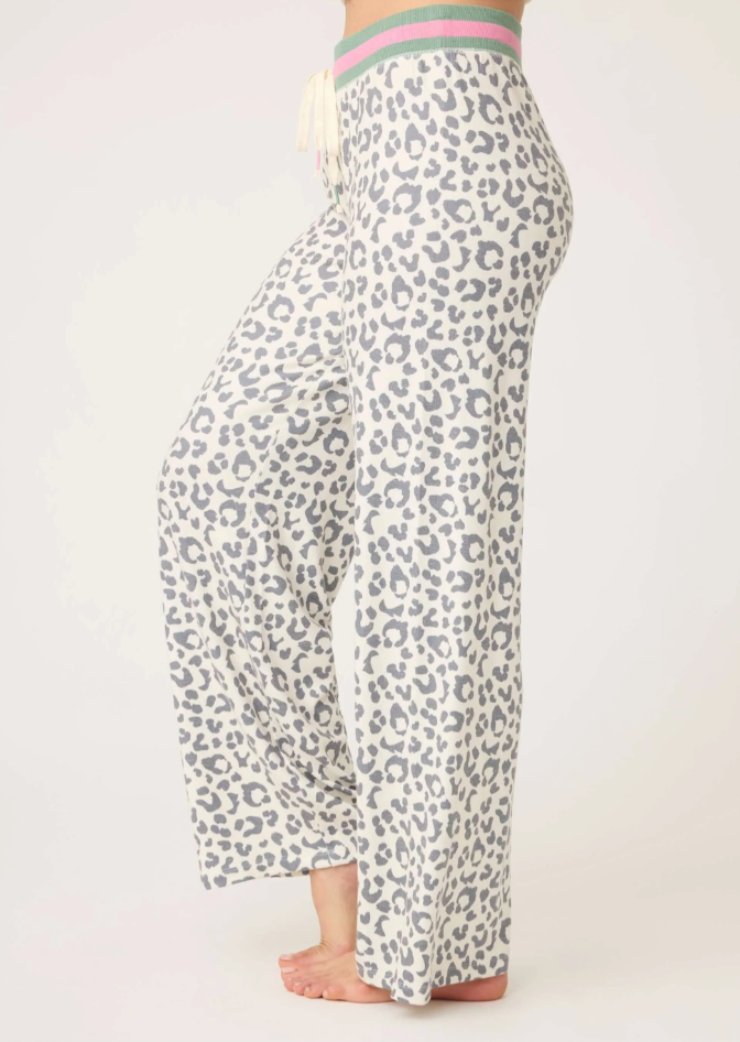 PJ Salvage Life In Leopard Pant Ivory