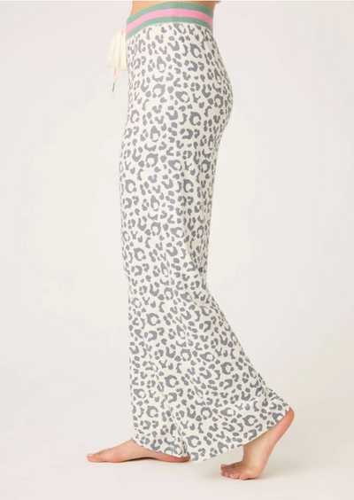 PJ Salvage Life In Leopard Pant Ivory