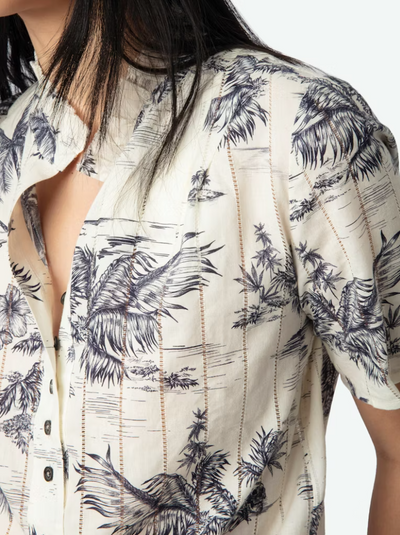 Zadig & Voltaire Topher Cotton Tolie Shirt Navy