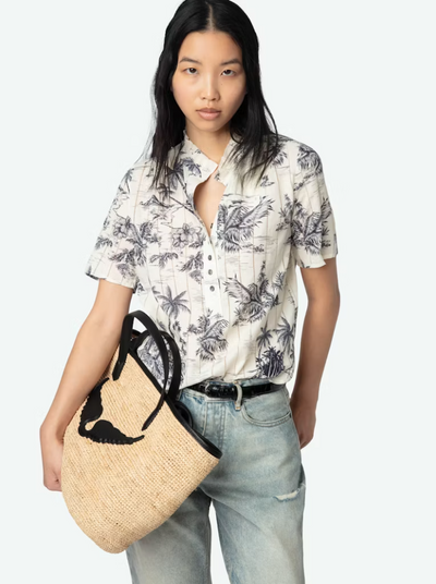 Zadig & Voltaire Topher Cotton Tolie Shirt Navy