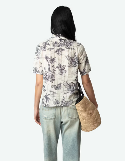Zadig & Voltaire Topher Cotton Tolie Shirt Navy