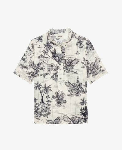 Zadig & Voltaire Topher Cotton Tolie Shirt Navy