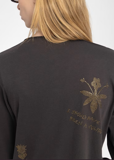 Zadig & Voltaire Henley T-shirt Tuni Dark Chocolate
