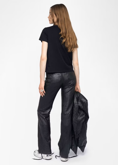 Zadig & Voltaire Alys T-shirt w/ Wording Patch Black