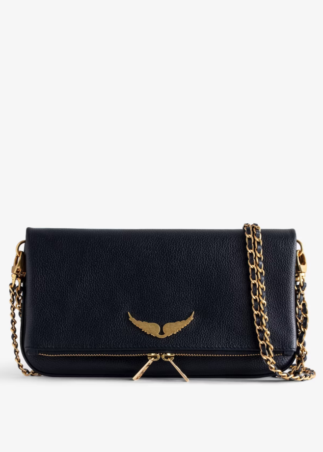 Zadig & Voltaire Rock Clutch Ink/Gold