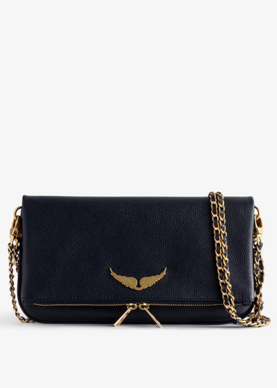 Zadig & Voltaire Rock Clutch Ink/Gold