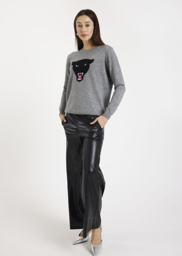 Brodie Pantha Jumper Cashmere Crewneck Sweater Grey