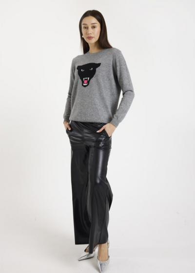 Brodie Pantha Jumper Cashmere Crewneck Sweater Grey