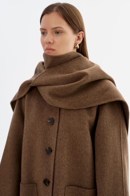 Lamarque Anca Coat Heather Brown