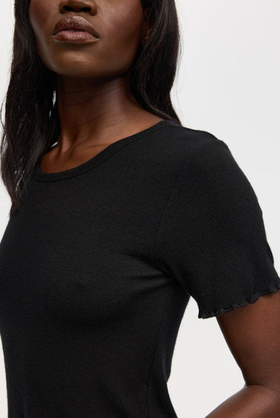 CHRLDR MARTA Cropped Crew Neck Black