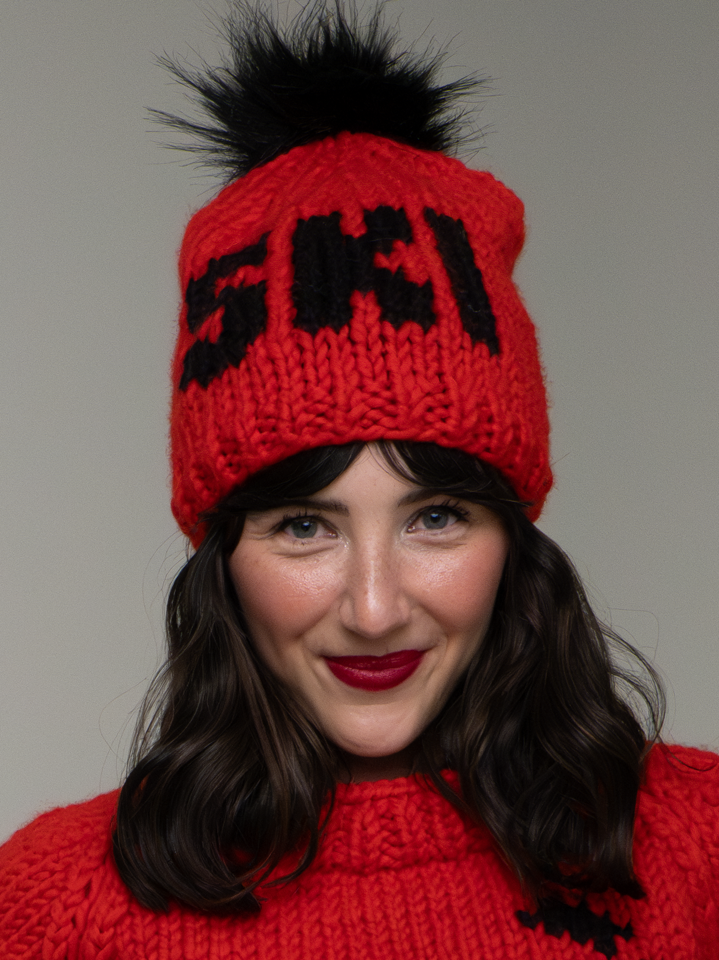 GOGO Wool “Ski” Hat - Red/Black
