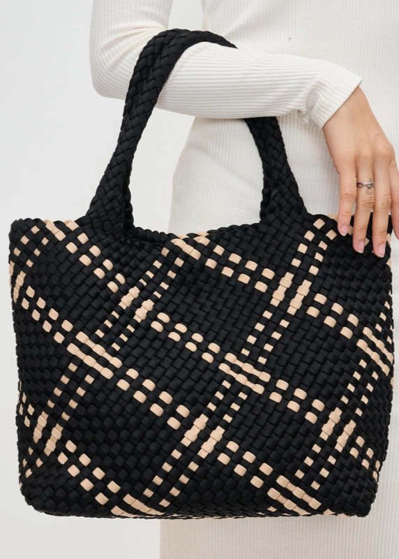 Sol & Selene Sky’s The Limit Medium Tote Black Nude