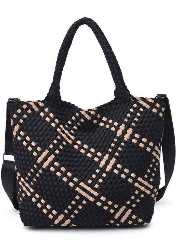 Sol & Selene Sky’s The Limit Medium Tote Black Nude