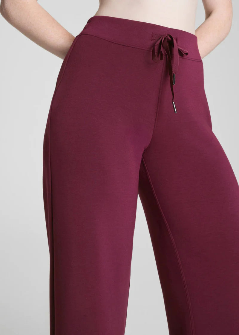 Spanx Air Essential Wide Leg Pant Plum Berry Mauve