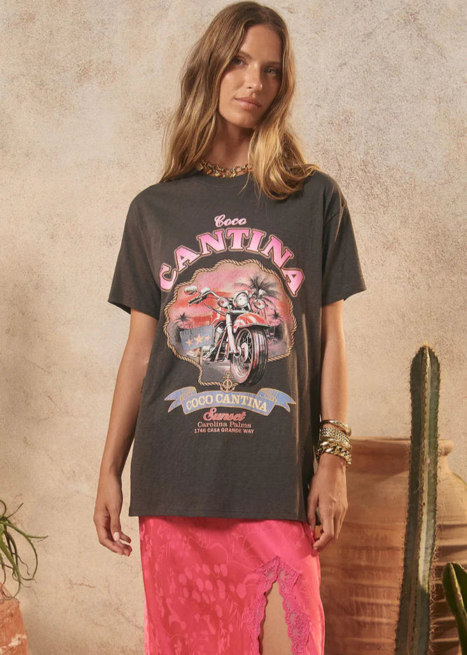 Spell Coco Cantina Biker Tee Charcoal
