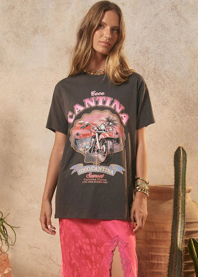 Spell Coco Cantina Biker Tee Charcoal