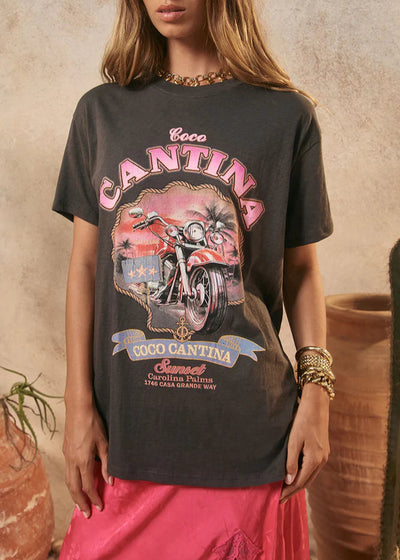 Spell Coco Cantina Biker Tee Charcoal