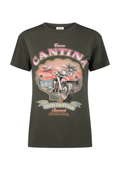 Spell Coco Cantina Biker Tee Charcoal