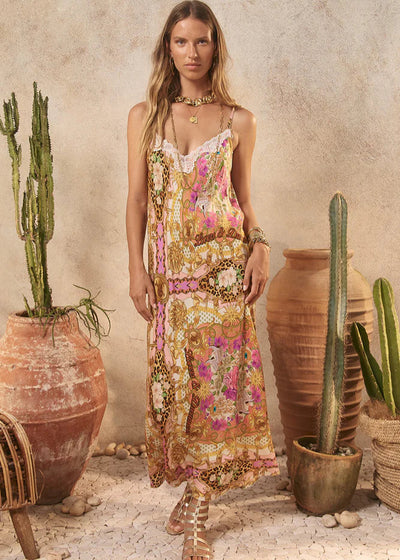 Spell Lovers & Dreamers Strappy Maxi Dress Champagne