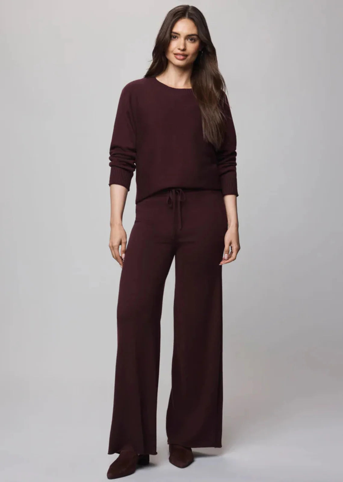 Splendid Georgie Pullover Sweater Dark Plum