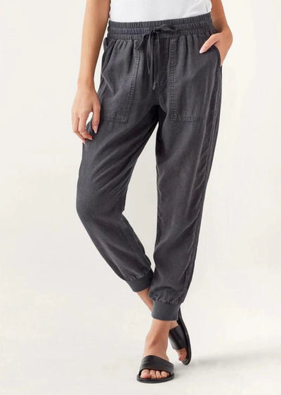 Splendid Linen Blend Soft Joggers - Black