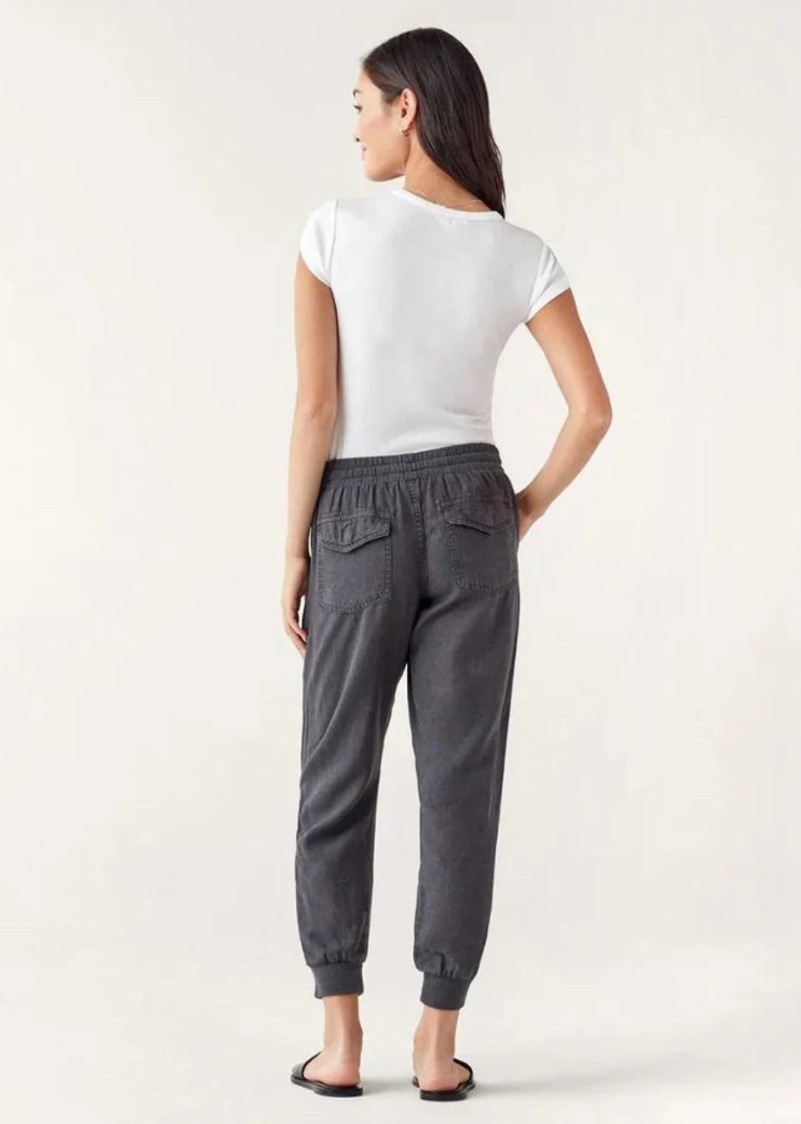 Splendid Linen Blend Soft Joggers - Black