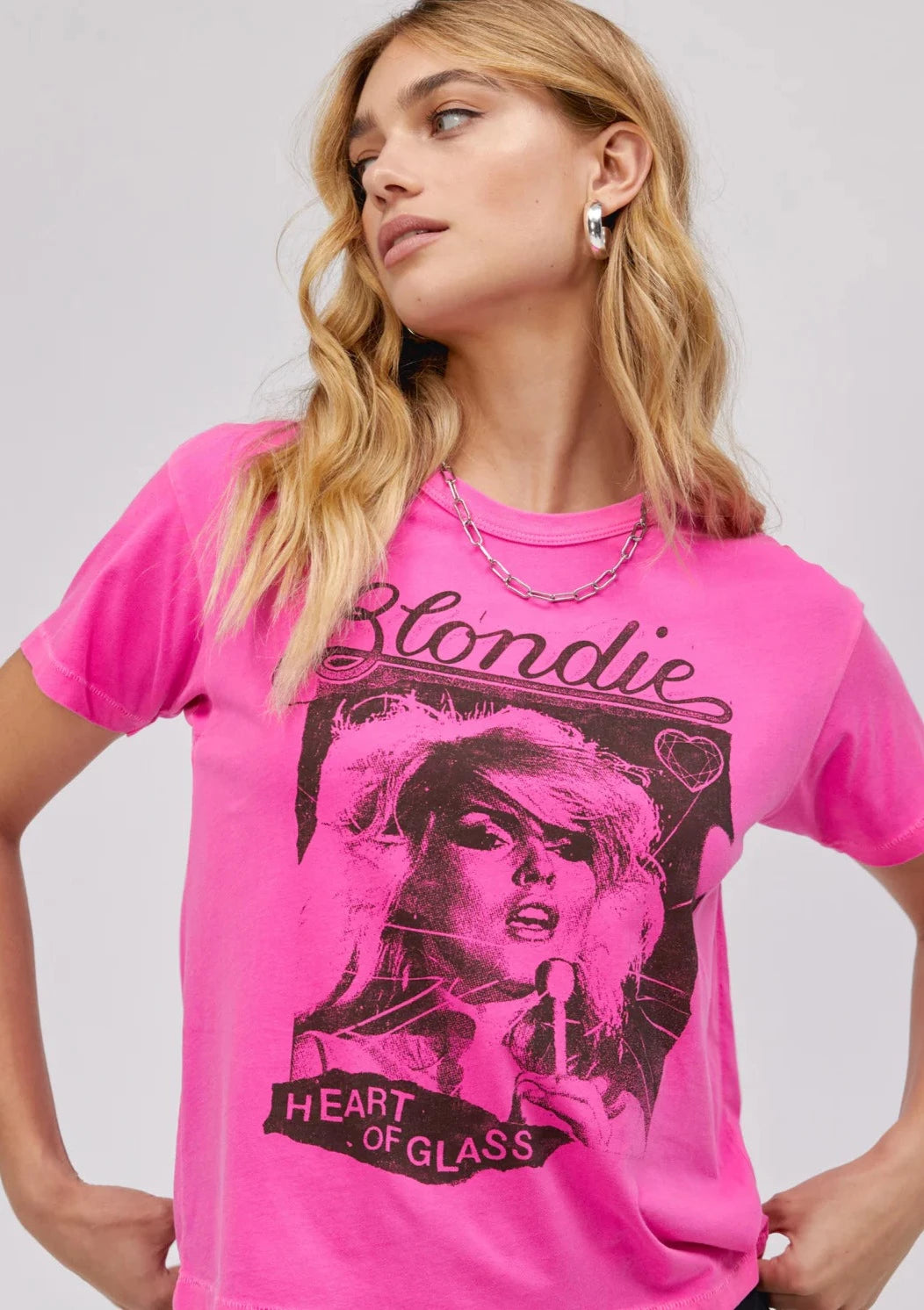 DayDreamer Blondie "Heart of Glass" Tee - Sugar Plum